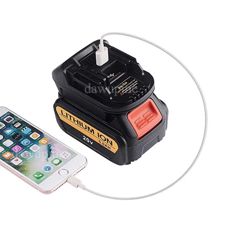 Batteriegehäuse-Adapter-Konverter USB-Ladegerät für Milwaukee für Dewalt 18V Li-Ionen-Akku für Makita 18V Elektrowerkzeuge BCL180 BL1830 – Detail 5