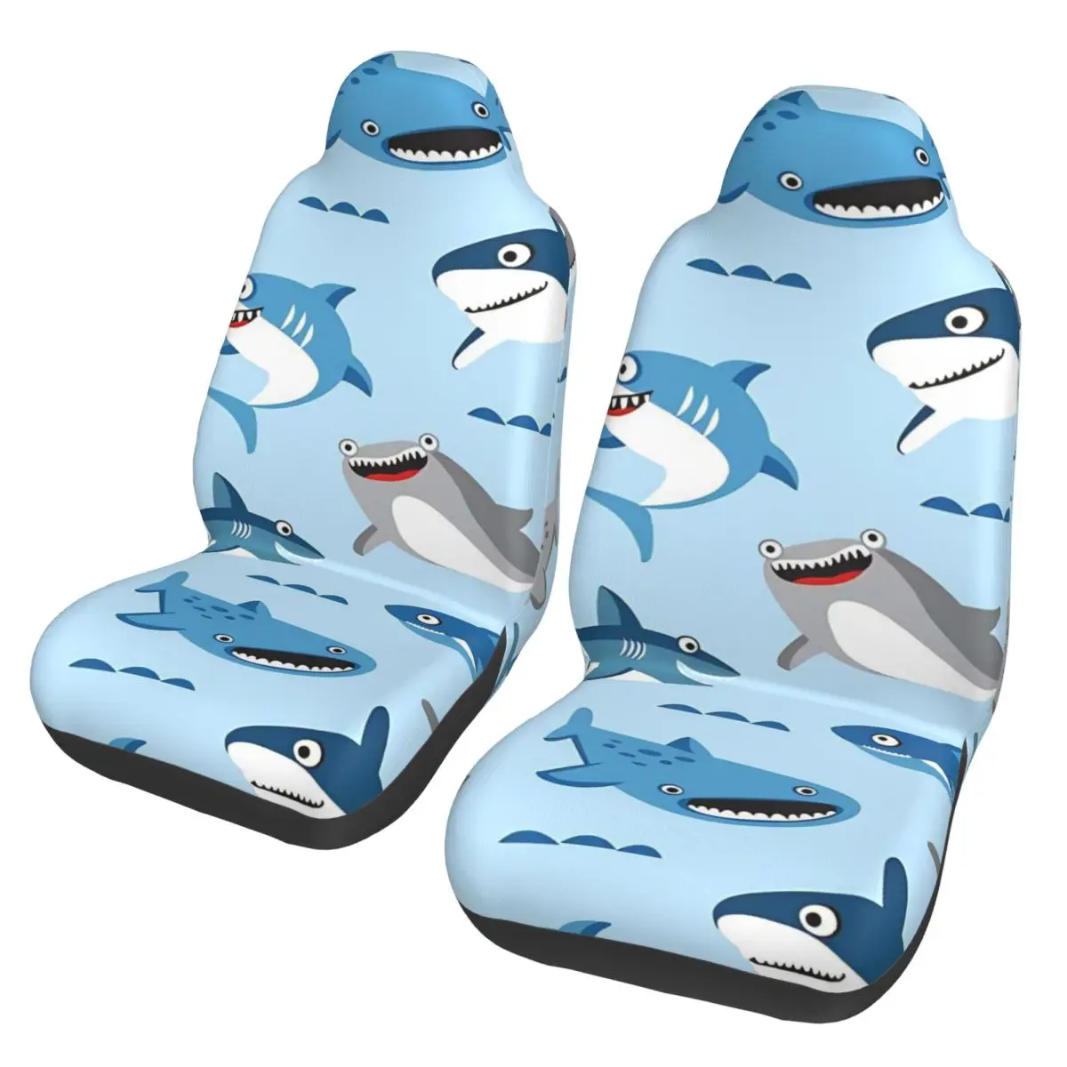 

Универсальный чехол для автомобильного сиденья с мультяшным рисунком акулы, всесезонный, для путешествий, из полиэстера, для охоты