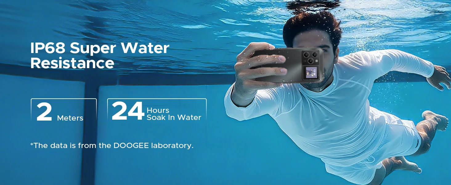 Doogee M30 Pro Smartphone 6.88" Display 8000Mah Battery 1.3" Rear Display 64Gb(8+56) 256Gb 64Mp Camera Android 16 Mobile Phone