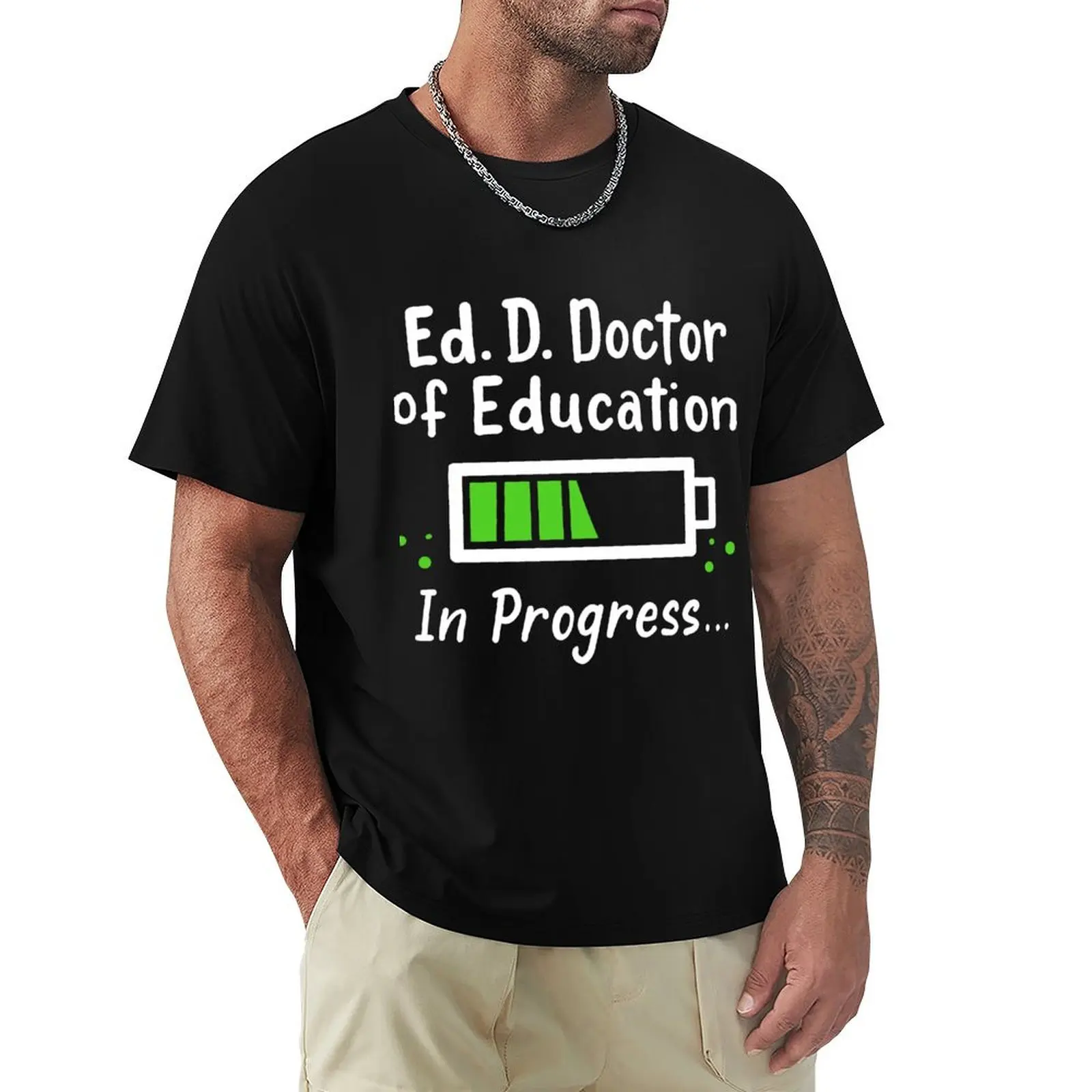 EdD Doctor of Education Doctorate Graduation T-Shirt Daily Work Short Sleeve Top