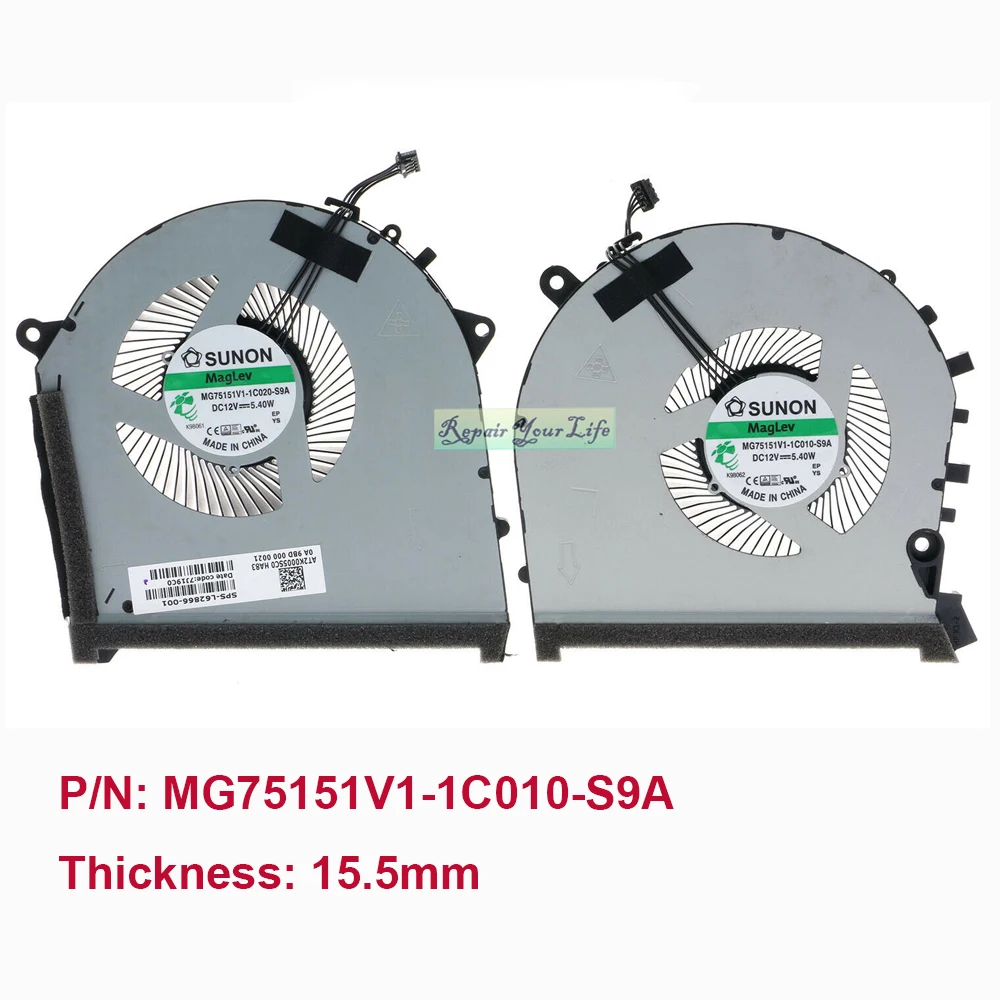 TPN-C144 Computer CPU GPU Cooling Fans For HP OMEN 17-CB 17-CB0066TX RTX2080 PC Cooler Fan L62866 L62864 L57367-001 MG75151V1