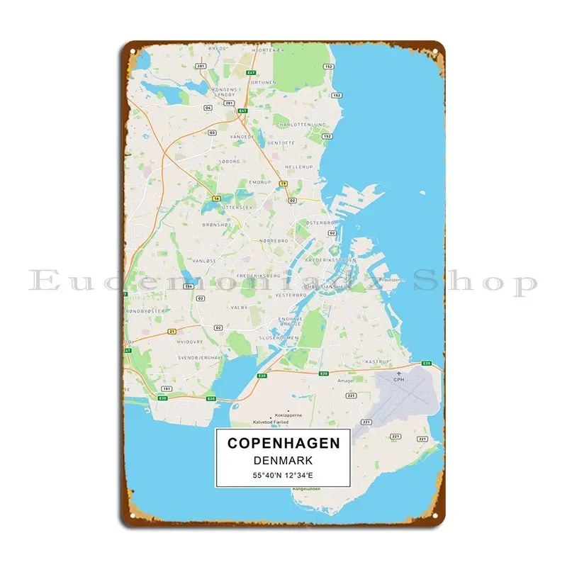 COPENHAGEN металлическая табличка плакат Настенный декор вечерние Настенный декор настенная роспись жестяная вывеска плакат