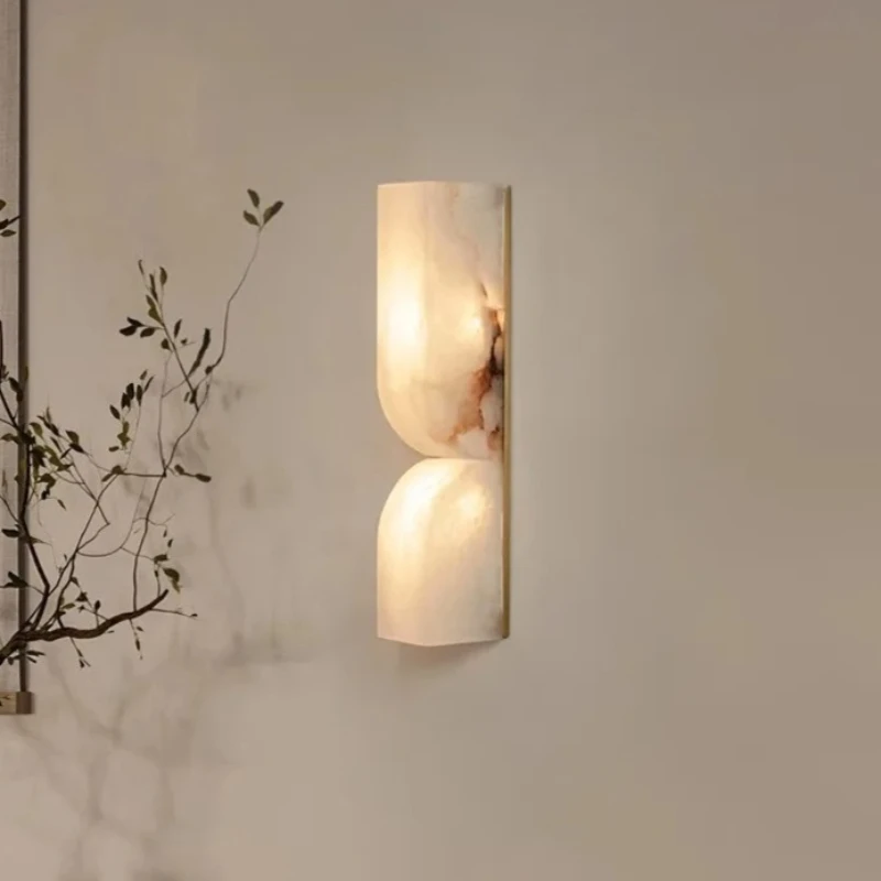 Marble Wall Lamp, Long Strip Modern Nordic Designer Creative Light for Living Room TV Background Wall & Master Bedroom Bedside