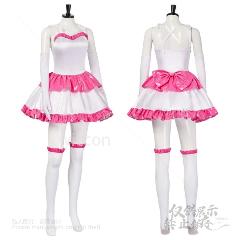 يتوهم جديد ميما تأثيري حلي الفخذ عالية Y2K 2-أنماط جوارب قفازات الجوارب الوردي حمالة فستان أنبوب عقال حفلة الهالوين