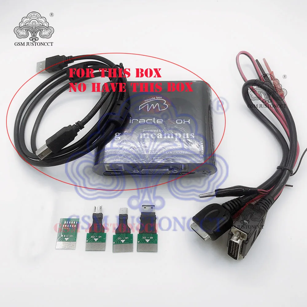 

Gsmjustoncct Miracle 1 Cable and 4 Adapter for Miracle Box or Key