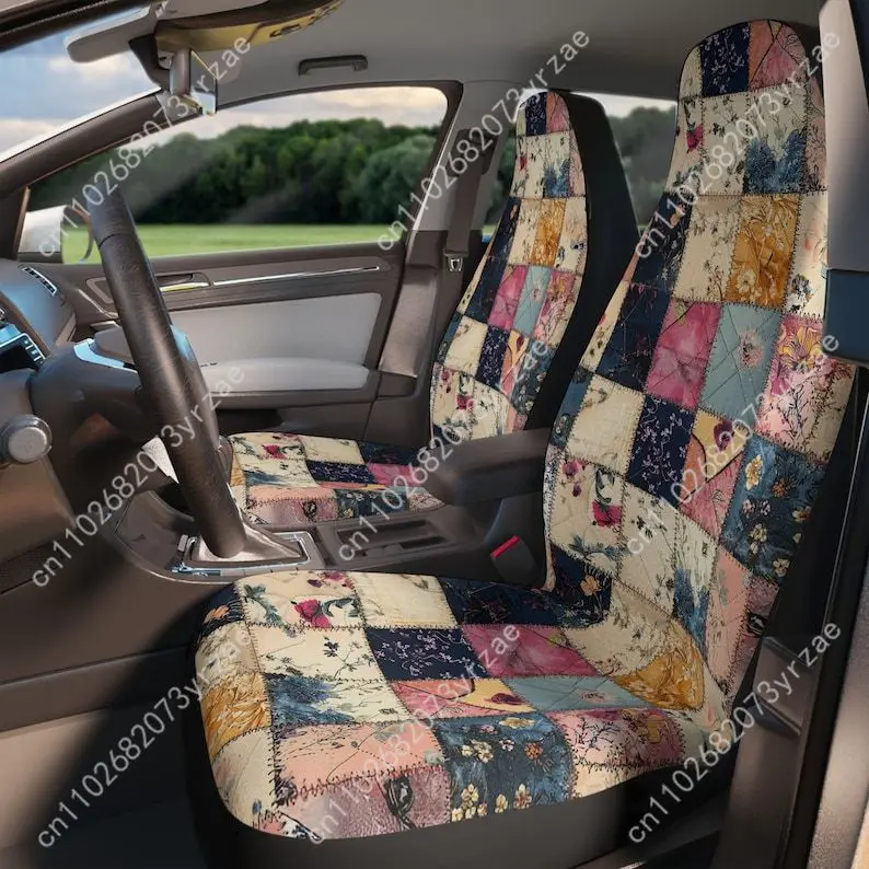

Boho Patchwork Car Seat Covers Universal Environmentally Friendly Interior Decorations Comfortable Breathable Car Seat Covers