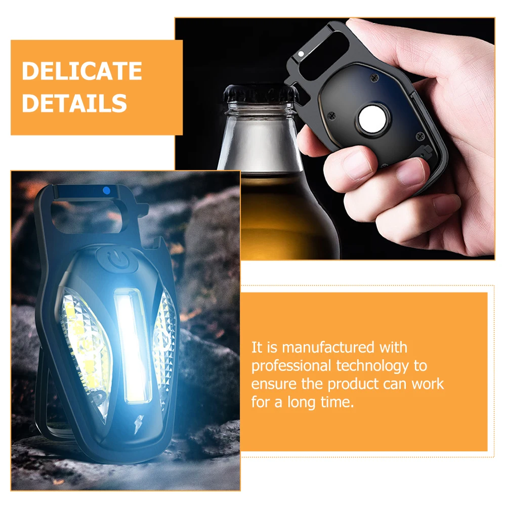 แบบพกพา USB ชาร์จพวงกุญแจความสว่างสูง LED การบํารุงรักษารถยนต์การก่อสร้าง Camping กระเป๋าฉุกเฉิน
