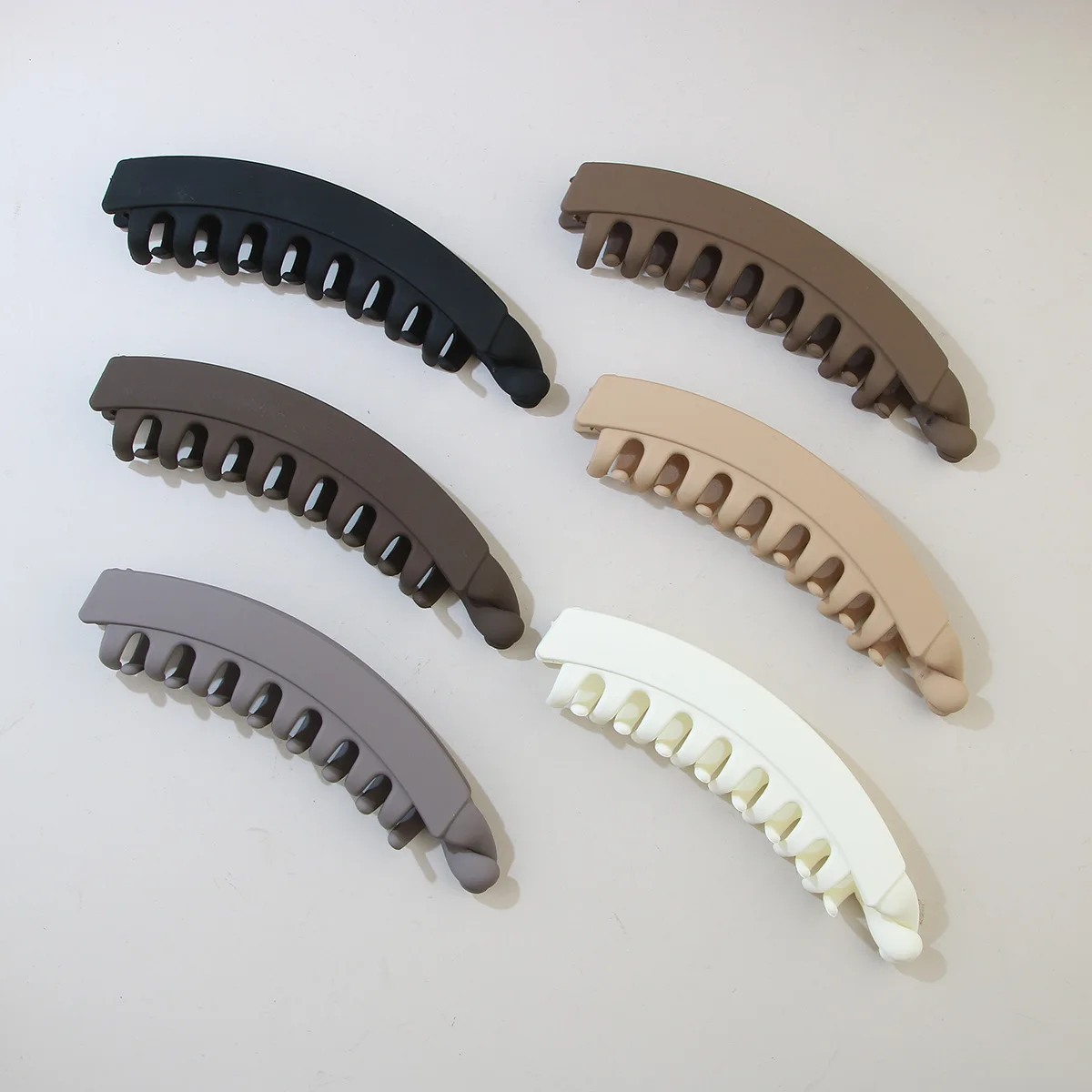 New Matte Simple Large Banana Hair Clip Non Slip Vertical Ponytail Holder For Thick Hair Women Hair Accessories Headdress