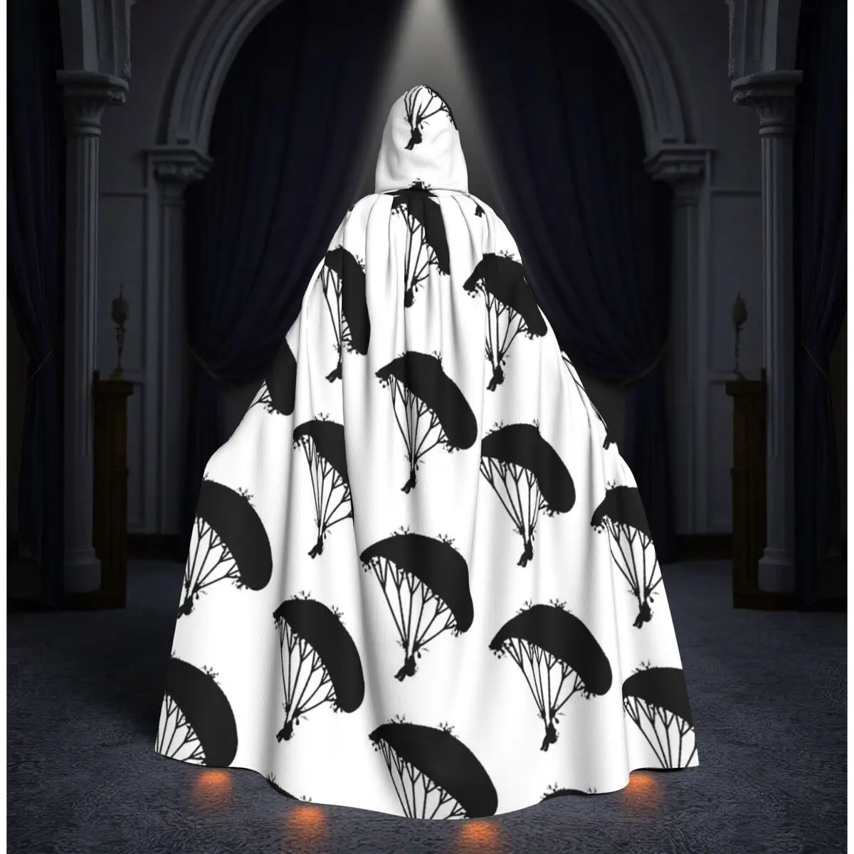 

Paragliding Cool Long Hooded Cloak Witch Medieval Costume Cosplay Cape HalloweenVampire Adult Unisex