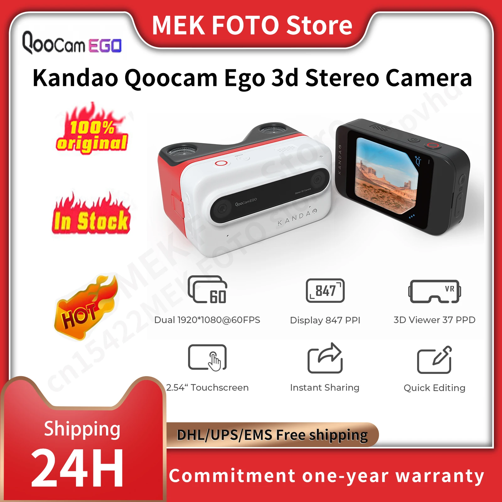 qoocqm ego 3Dカメラ Kandao QooCam EGO 3D Camera Black - Foto Erhardt