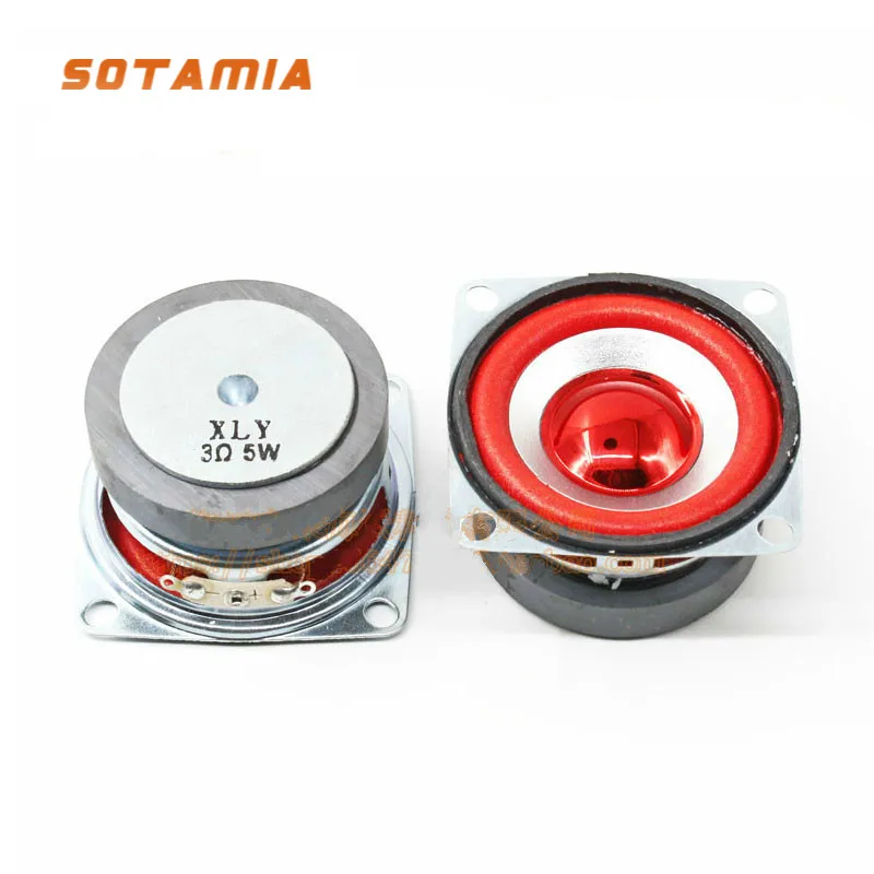 SOTAMIA 2Pcs 53MM Audio Tragbare Vollständige Palette Lautsprecher 3 Ohm 5W DIY Bluetooth Mini Lautsprecher Sound Musik heimkino Lautsprecher