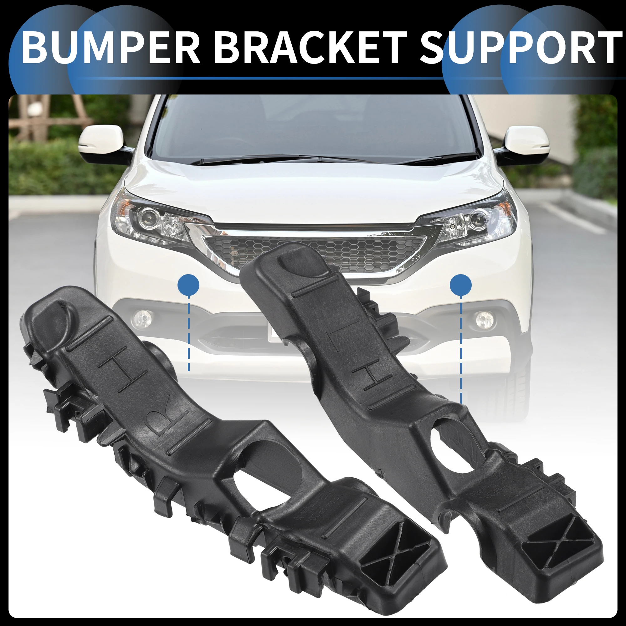 UXCELL Bumper Support Bracket Left and Right Side Front Bumper Retainer Bracket Hold Mount for Kia Picanto 2017