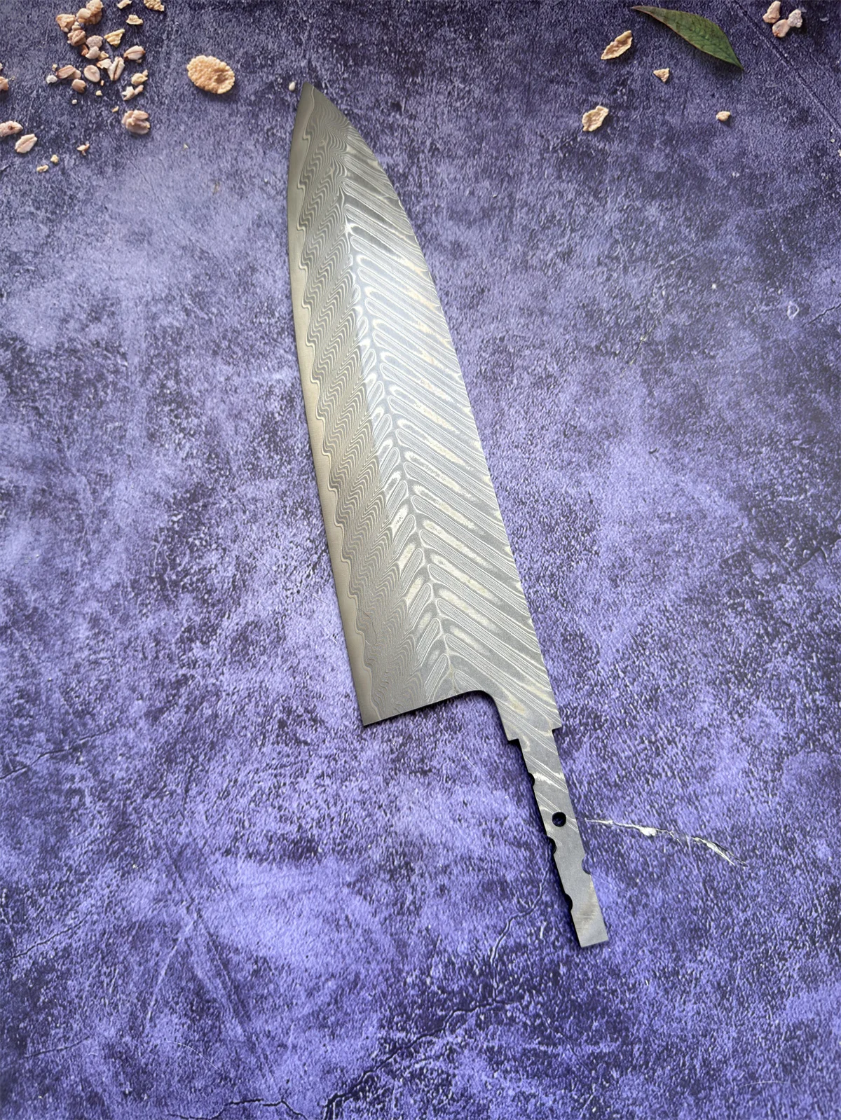 RHON 8.5/9.5inch Damacsus Steel Deba Knife Net Blade DIY Japanese Chef's Kitchen Salmon Fish Bone Cutting Sashimi Slicing Knive