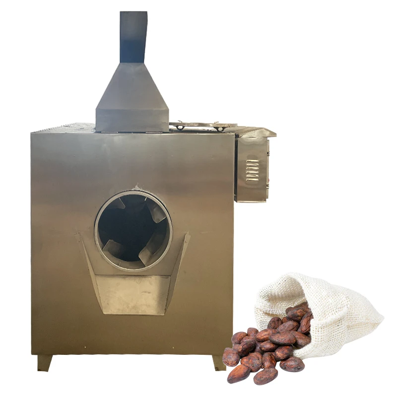 Máquina comercial para asar nueces de macadamia, granos de cacao, galleta, cacahuete, almendra, anacardos