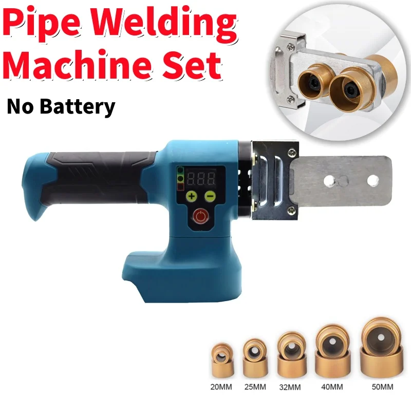 

Сварочный аппарат для пластиковых труб PPR/PB/PE, инструмент для нагрева труб, термоплавкий инструмент с/без металлических формовочных головок для батареи Makita 18 В