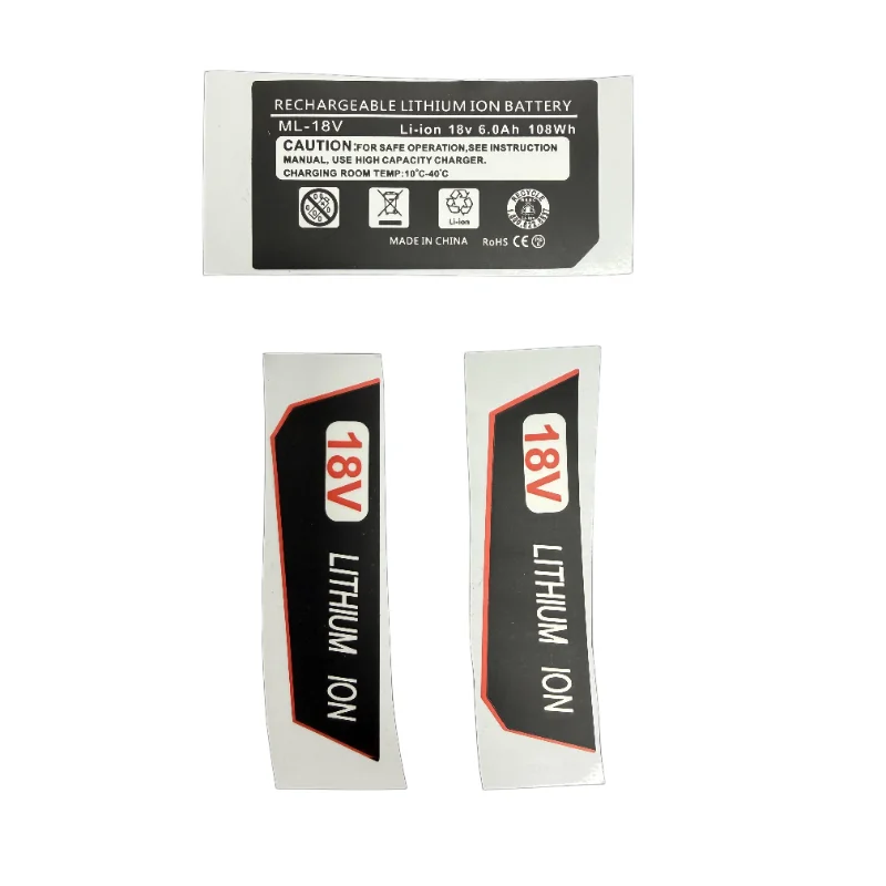 2 Sets For M18X18650 Lithium Battery Sticker For Milwaukee 18V 48-11-1815 Lithium Battery Label Accessories