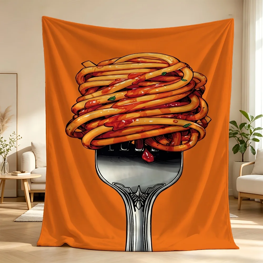 Funny French Fries Blanket Throw for Couch Decor Cute Food Lover Giant Snack Tapestry 150x200cm