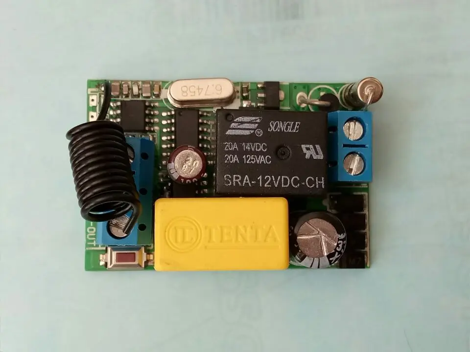 433mhz AC 220 v 1 ch  RF  wireless remote control switch  receiver transmitter  lighting lamp  power on and off