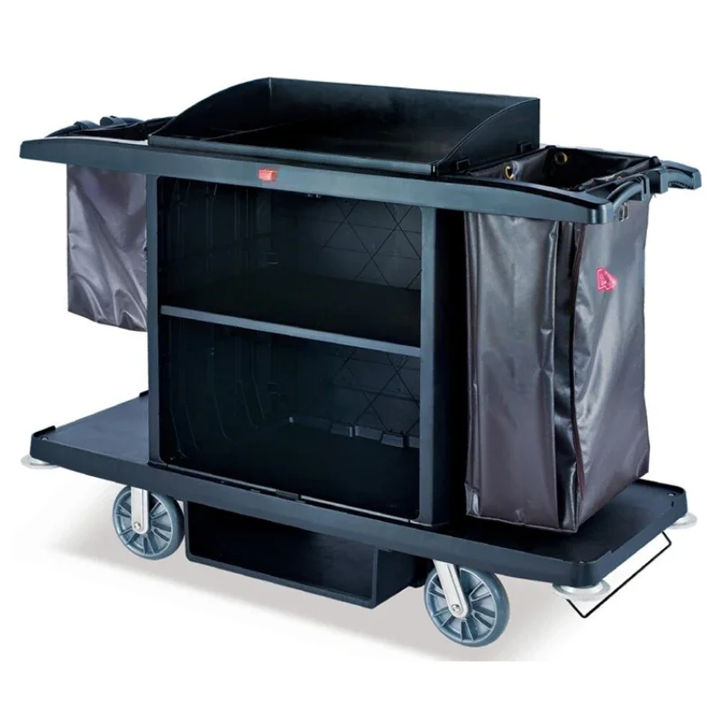 Powered housekeeping trolley maids cart housekeeper trolley