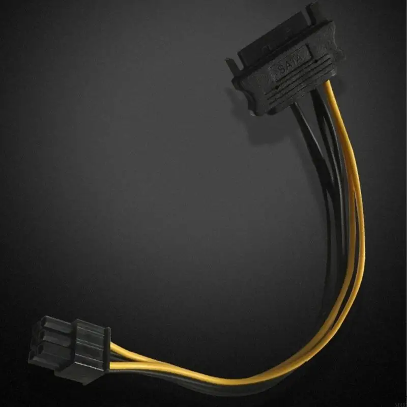 Sata15Pin to 8 Pin Power Connectors Cable for Graphics Card Stable Power Supply N0HC