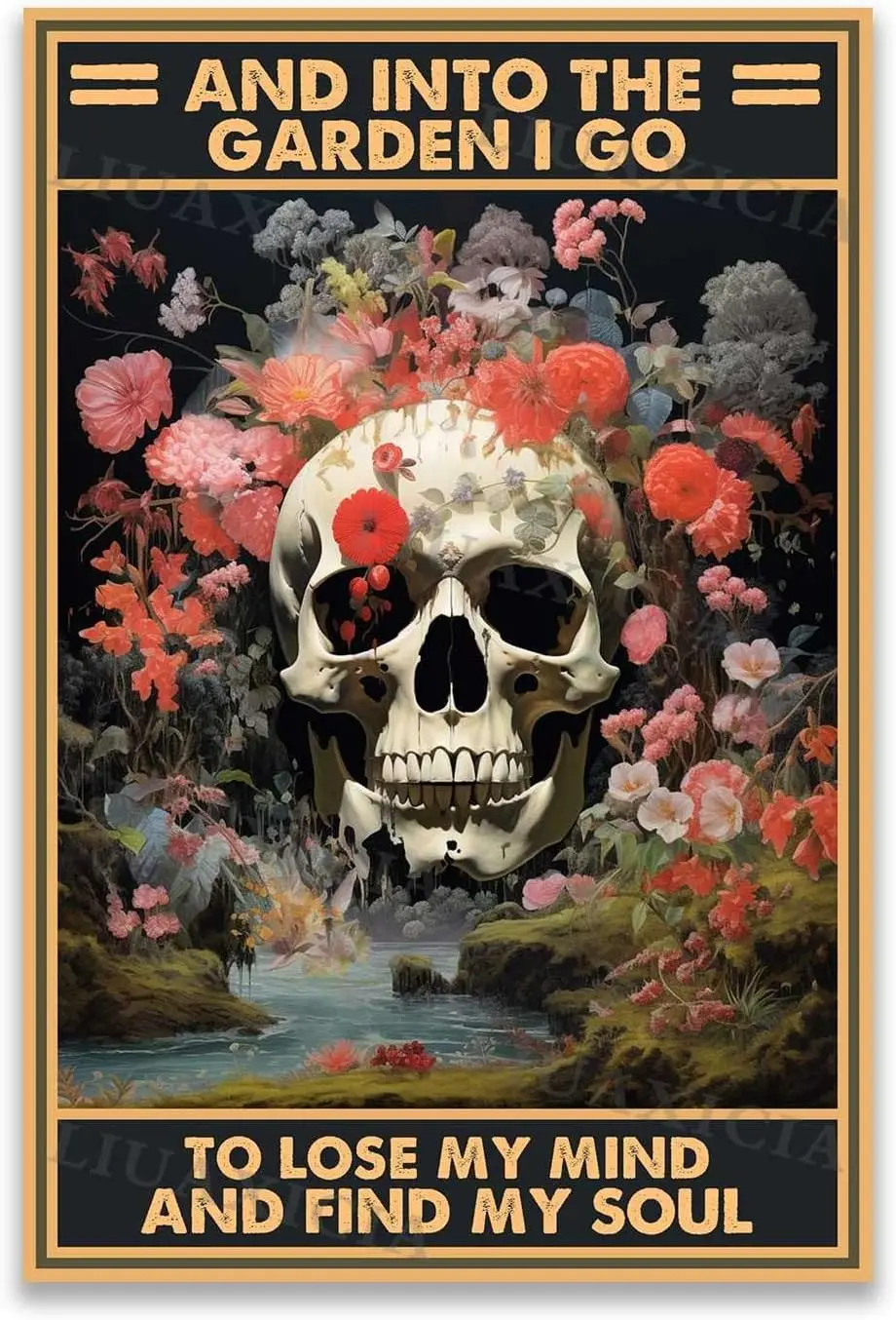 Canvas Home Decor Wall Art And Into The Garden I Go To Lose My Mind And Find My Soul For Bathroom Wall Office Home Decor Art 12