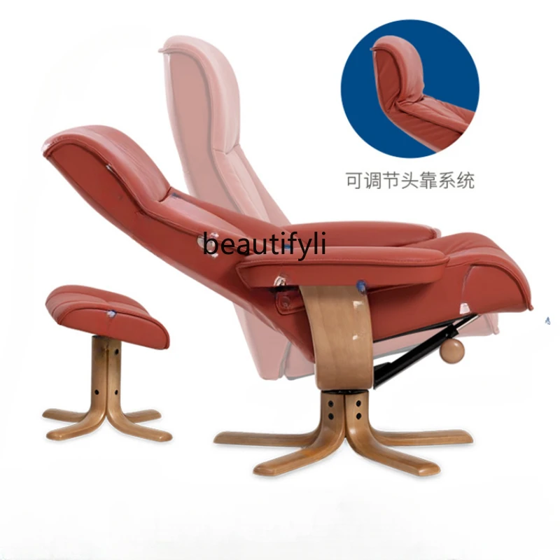 Leisure Single Lazy Sofa Leather Simple Norwegian Lying Qu Mei Furniture XINGX Chair chairs living room  single sofa chair