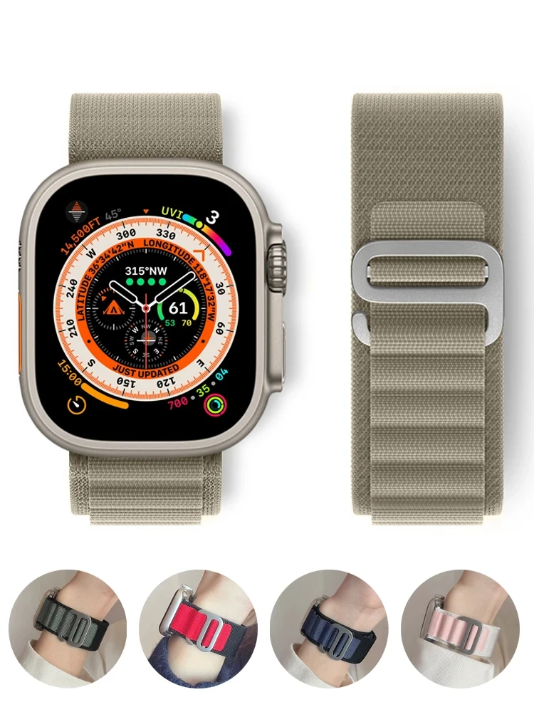 

Alpine loop band for Apple watch strap 49mm 44mm 45mm 42mm 44 45 mm Nylon Loop bracelet iWatch Ultra series 7 6 5 3 se 8 9 4