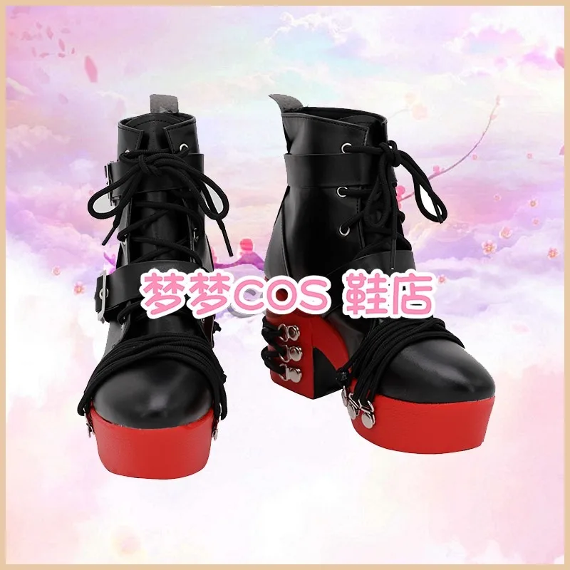 Dead or Alive Marie Rose Cosplay Costume Shoes Handmade Faux Leather Boots