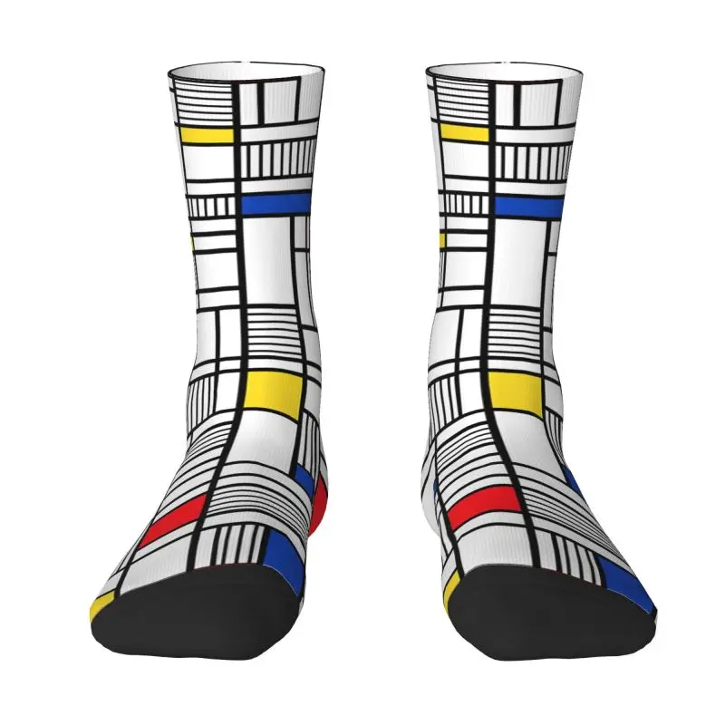 Benutzer definierte Spaß drucken Karten linien mond geometrische Socken für Frauen Männer Stretch Sommer Herbst Winter Crew Socken