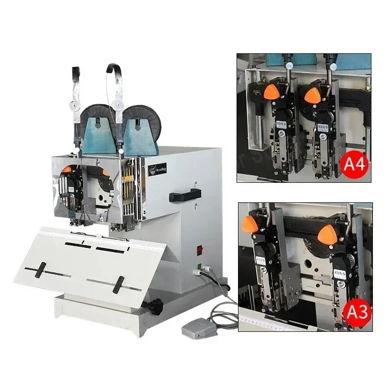 Double head wire stitching binding machine book stitching machine  Desktop Saddle Wire Stitching Paper Stapler Stapling Machines