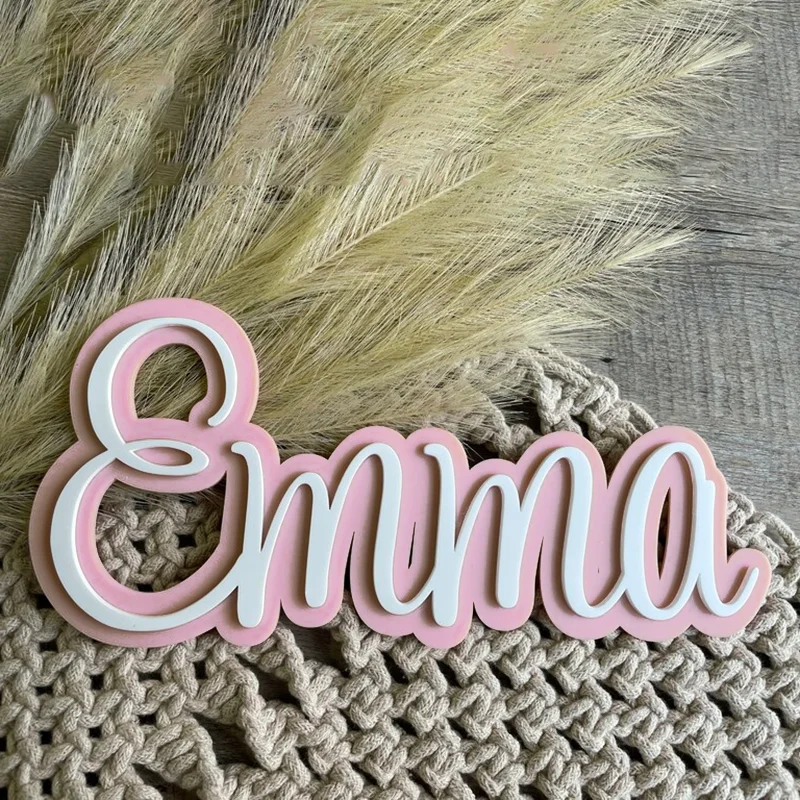 1pc Custom Nursery Name Sign: Personalized Wood Plaque, Bedroom Wooden Decor, Name Sign, Wall Script, Home Decor, Room Decor