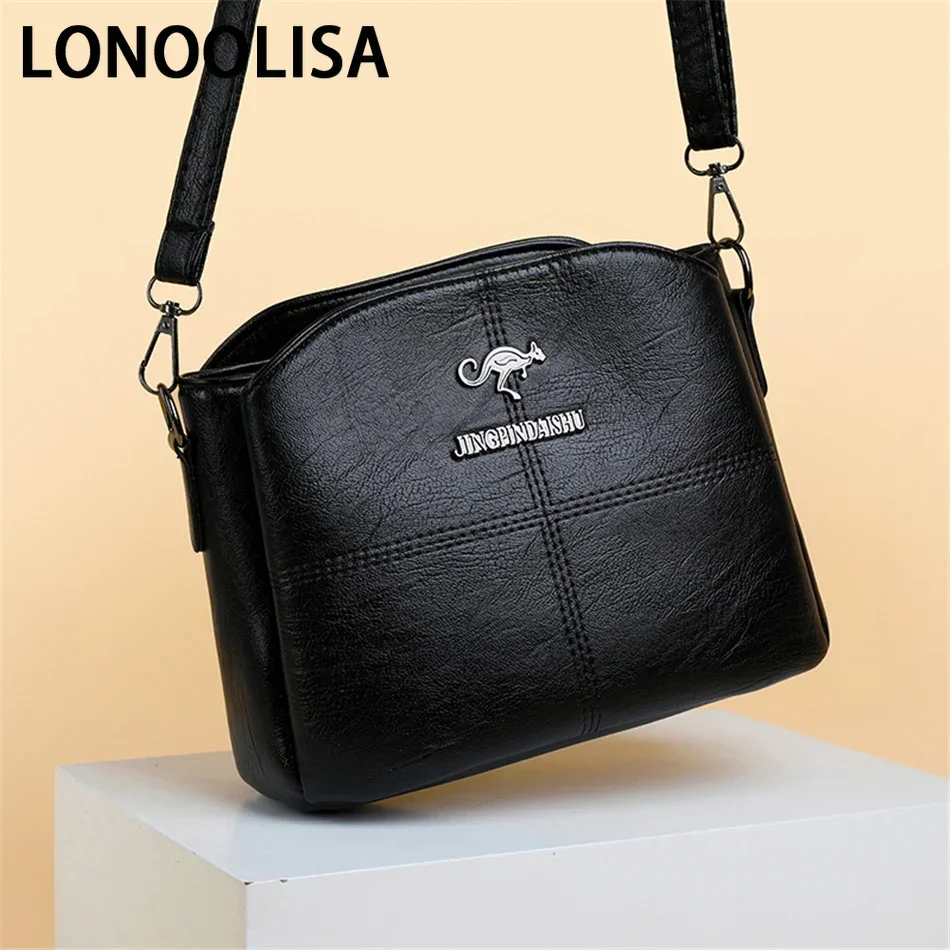 Bandolera de 3 capas con letras principales, monederos y bolsos de lujo para mujer, bolsos de diseñador para mujer, bolsos de hombro tipo bandolera