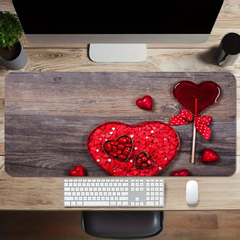 Ruby diamond heart gaming mat HD printing natural rubber luxury girl wear-resistant non-slip Keyboard Pad for Laptop