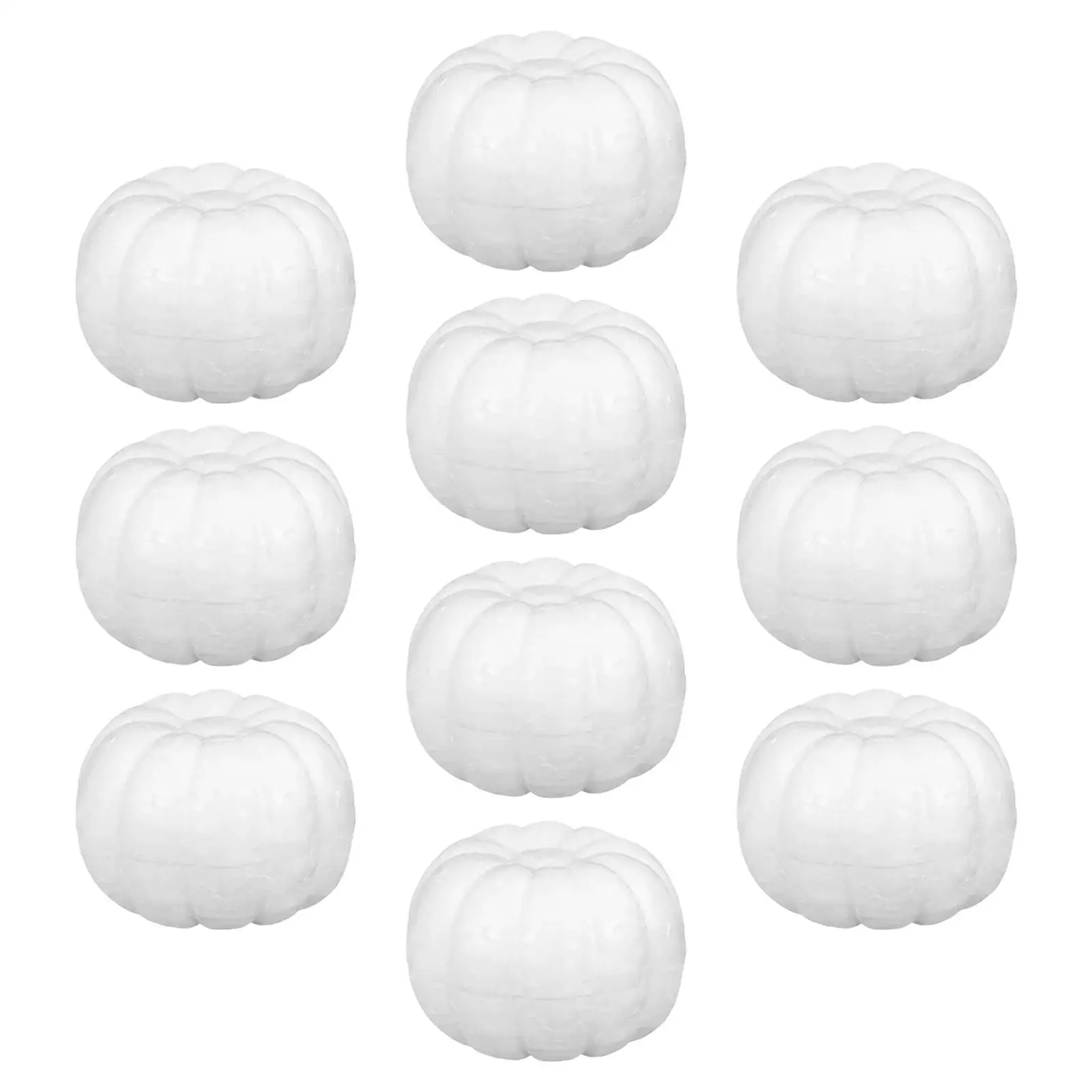 10x White Foam Pumpkins Kids Gift Artificial Pumpkins Arts and Craft for