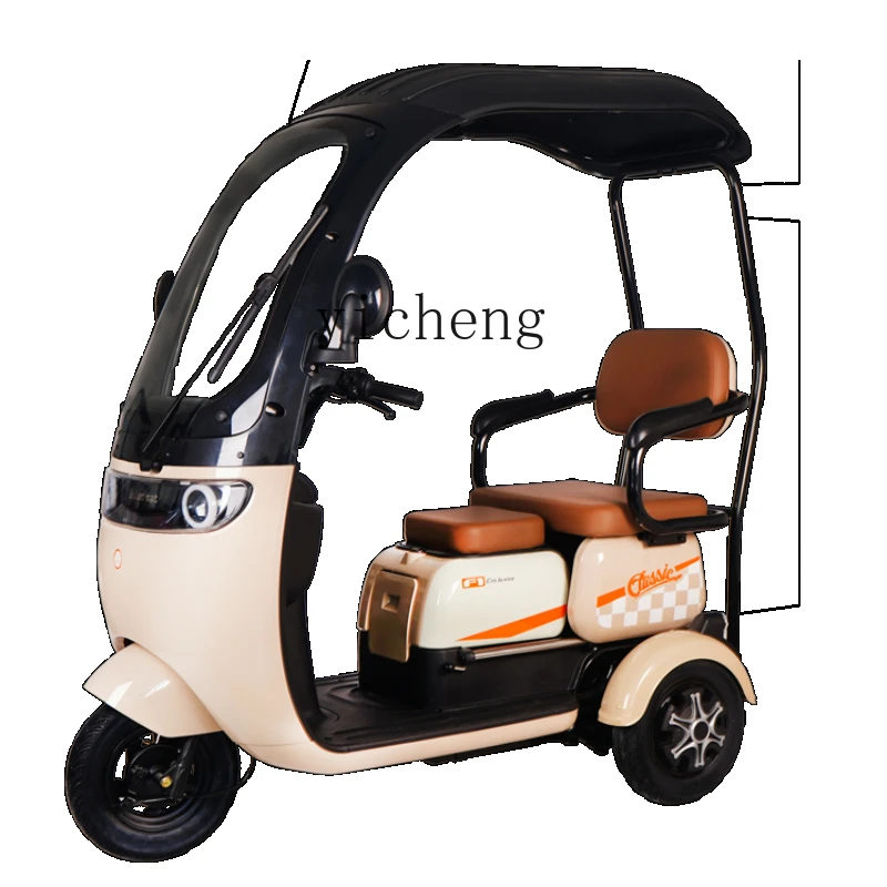 

ZC Electric Tricycle with Shed Leisure Pick-up Children Elderly Adult Home Use Battery Car