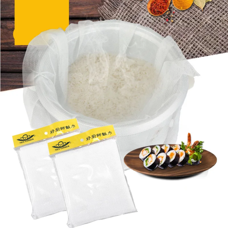 A vapore Panno di Maglia Piatto Rotondo Garza Zerbino Riutilizzabile Dim Sum di Cottura Sushi di Riso Cotto a Vapore Asciugamano A Vapore Panno