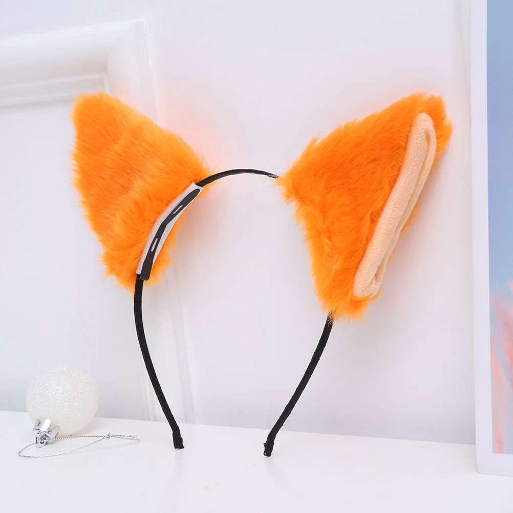 Diademas con orejas de gato y animales, accesorios de felpa, aros de pelo peludo, disfraz de Cosplay de conejo de imitación para coche, 2 piezas