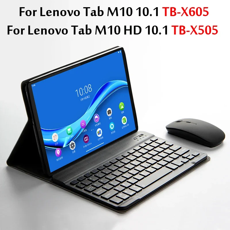 

Bluetooth Keyboard Case For Lenovo Tab M10 HD TB-X505F/L 10.1''Tablet Magnetically Detachable Cover For Tab M10 10.1 TB-X605F/X