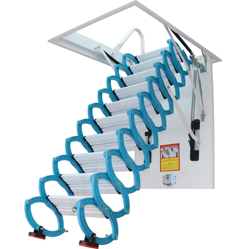 

Loft Telescopic Stairs Home Indoor Invisible Semi-automatic Lifting Folding Stretch Ladder Villa Duplex Hidden Custom