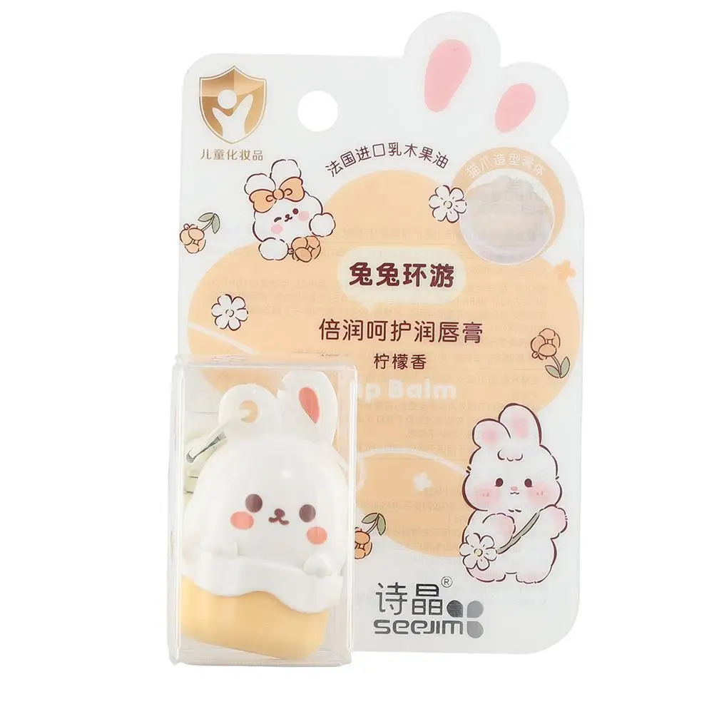 กระต่ายน้อยน่ารัก Double Lip Balm Moisturizing และฤดูใบไม้ร่วง Lip หญิงชายฤดูหนาว Anti-cracking และ Balm นักเรียนเด็ก K7y5