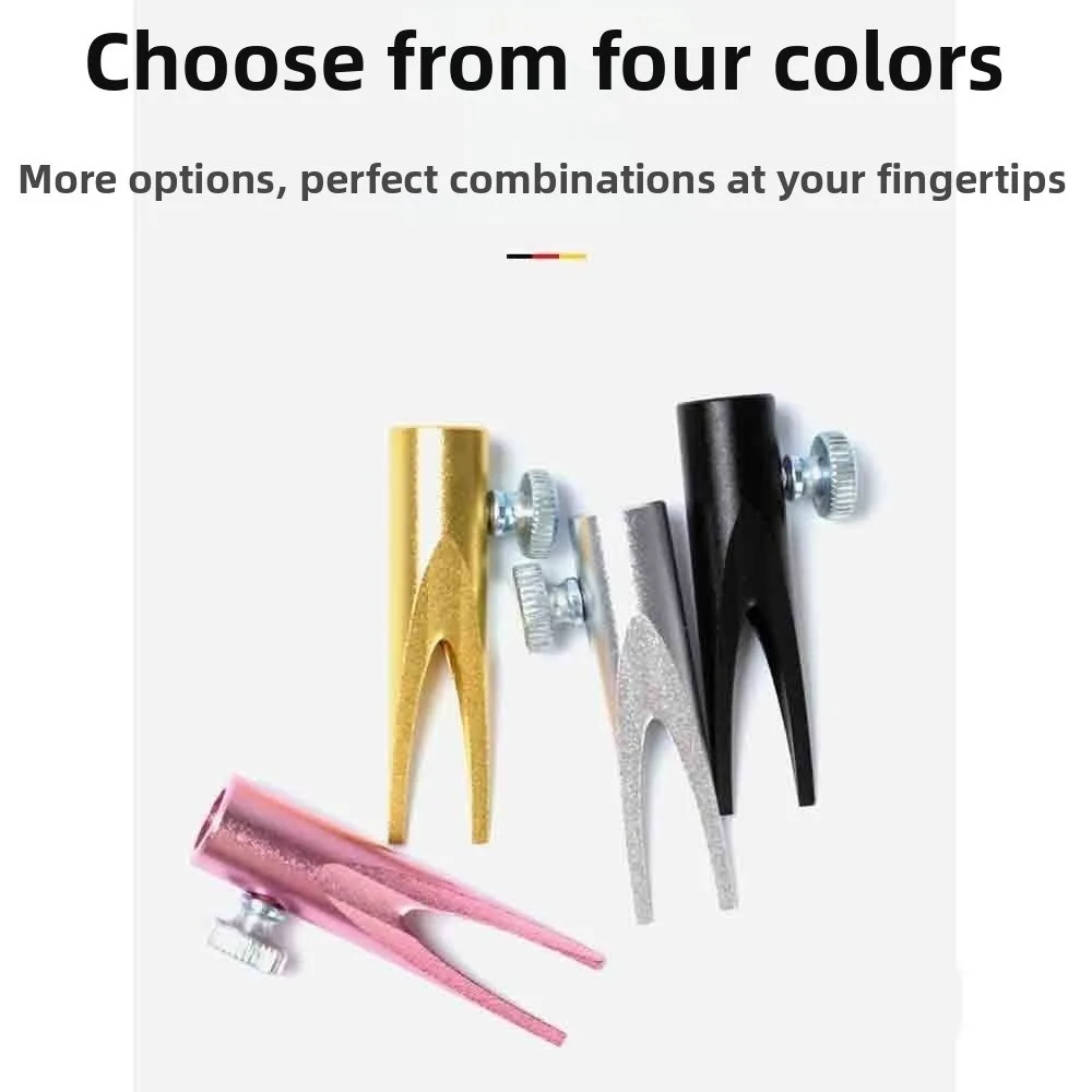 2Pcs Aluminum Alloy Eyebrow Pencil Sharpener Helper Duckbill-Shaped U-Shaped Eyebrow Pencil Sharpening Base Tool Compact