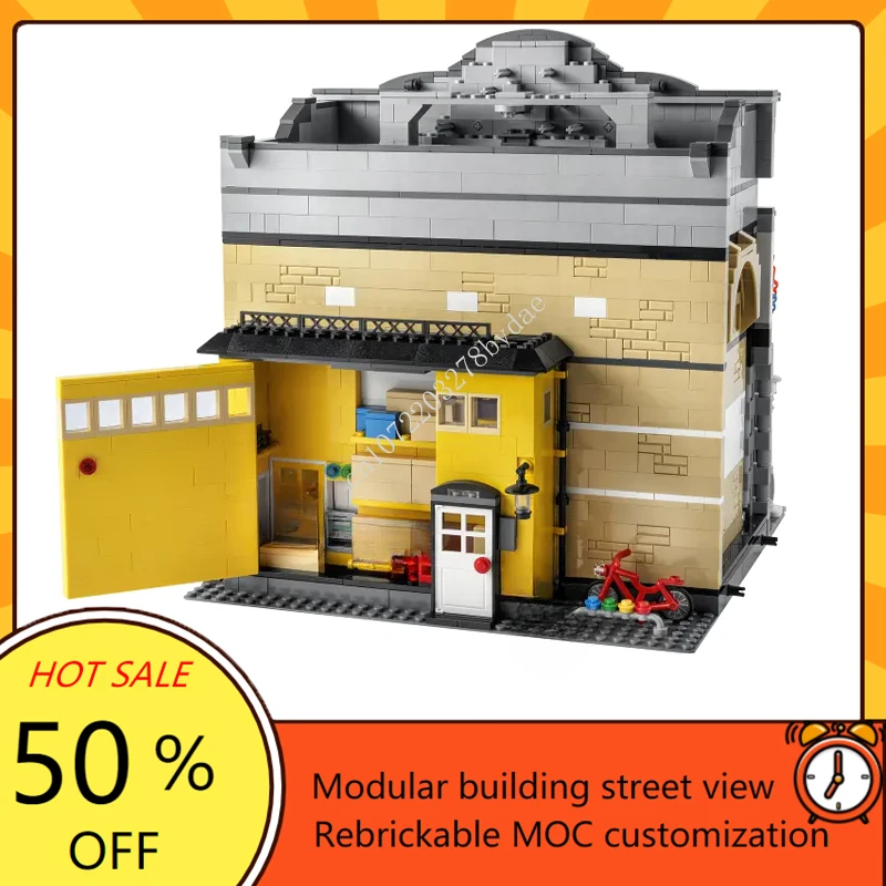 2149PCS Hot City Modular Store MOC-910009 Creative street view Model Building Blocks Architecture Assembly DIY Model Toys Gifts