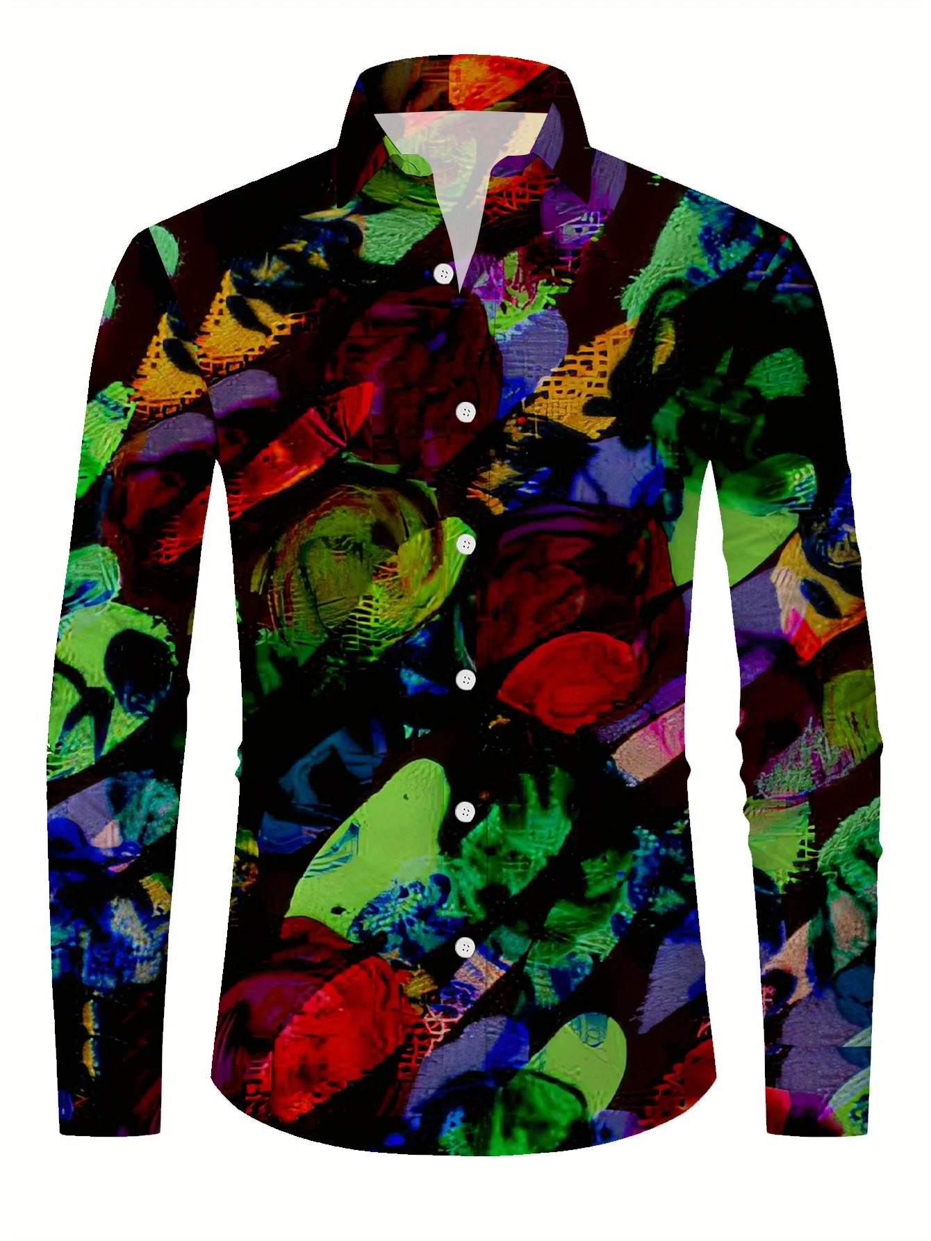 

2025 Men's spring and autumn casual long sleeve shirt handsome fashion and versatile new men's top