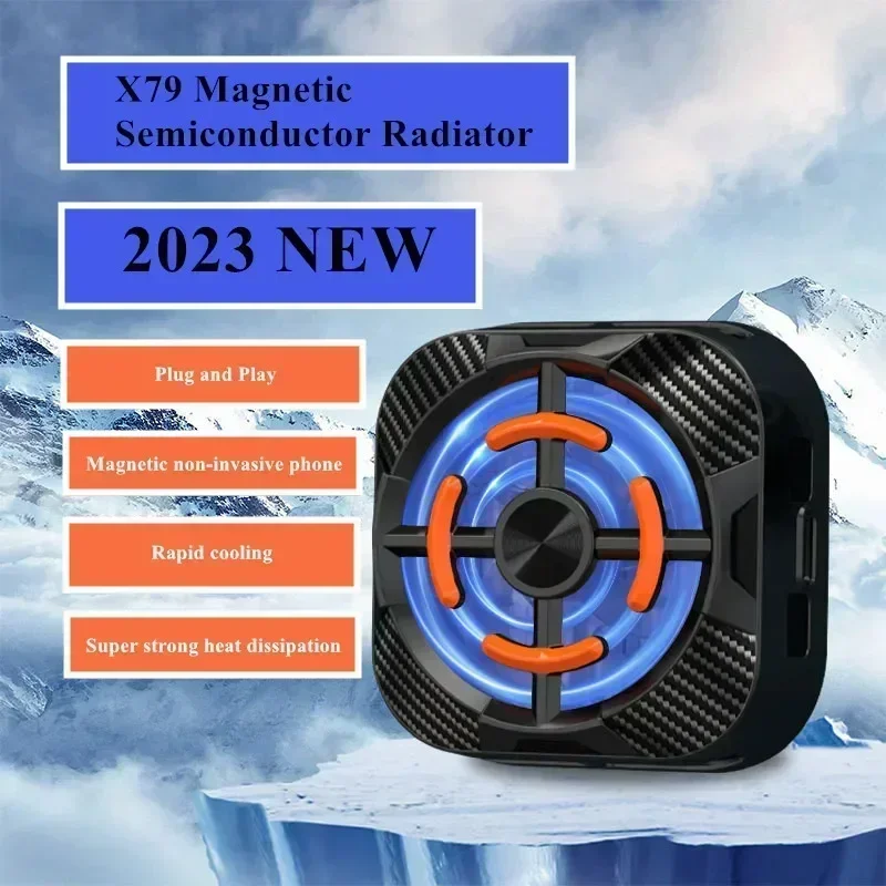 

X79 X94 NEW Mobile Phone Semiconductor Refrigeration Cooling Fan Radiator for PUBG Game Cooler for IPhone Android Cool Heat Sink