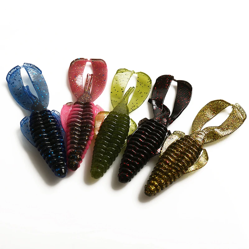 3er-Set Weiche Krabbenköder 80mm 120mm Crazy Flapper Angelköder Wobbler Silikon Weicher Hummerwurm Bass Peche Angelzubehör – Detail 5