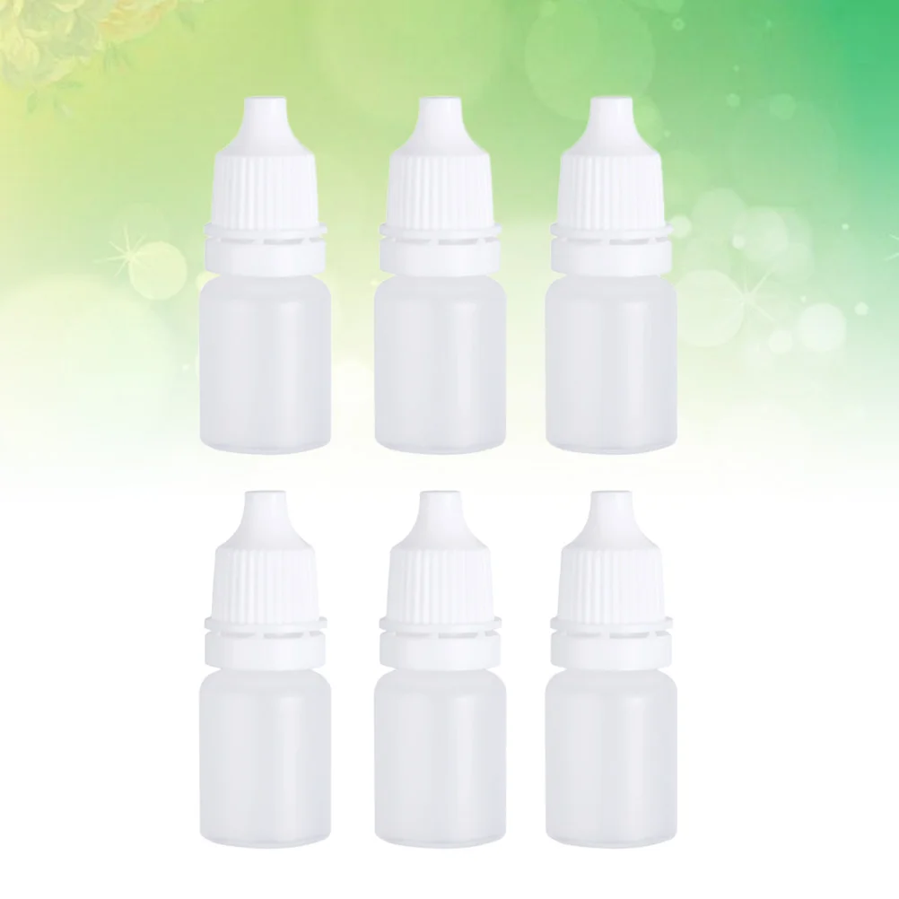 

6Pcs 5ml Empty Plastic Squeezable Dropper Bottles Eye Liquid Dropper Dropping Bottles (White) liquid dropper bottle