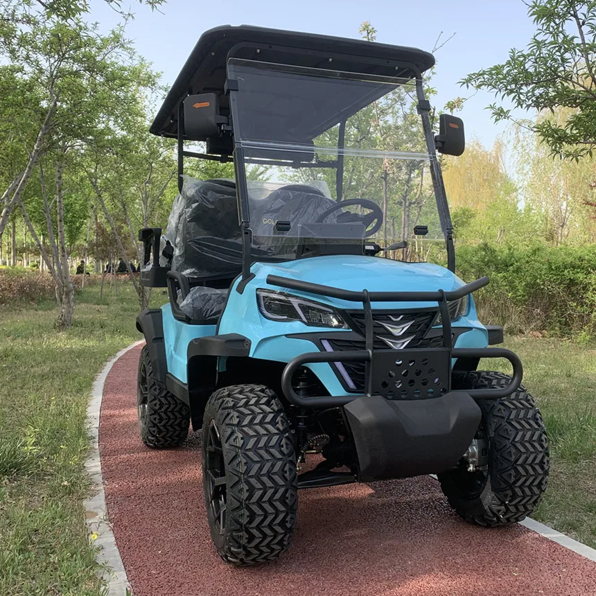 Factory Custom-Made New Road-Legal Electric Golf Cart With Solar Panel Powered Golf Cart Touch Screen Multimedia Backup Camera