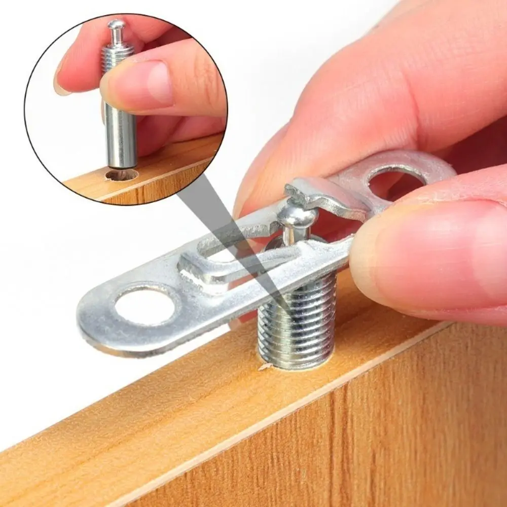 5Sets Concealed Installation Wardrobe Sliding Buckle Two-in-one Hardware Tools Furniture Invisible Connectors Elastic Invisible