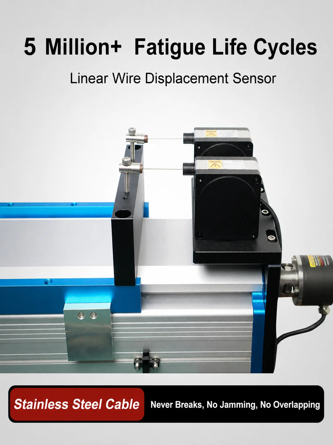 7~10M Waterproof Linear Wire Encoder – HighPrecision LongRange, RS485 SSI Analog Interfaces for Position Change Measurement