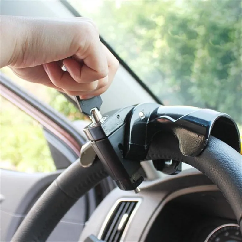 Steel Steering Wheel Lock Anti-theft Protection Safety Locking Device